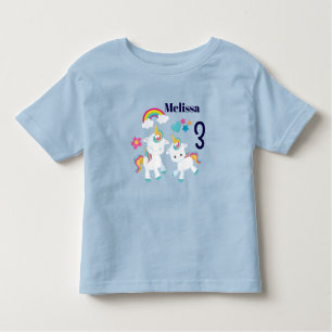 Cute Dancing Unicorns Magical Rainbow Birthday Kinder Shirts