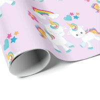Cute Dancing Unicorns Magical Rainbow Pattern