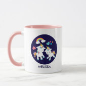 Cute Dancing Unicorns Magical Rainbow & Stars Mok (Links)