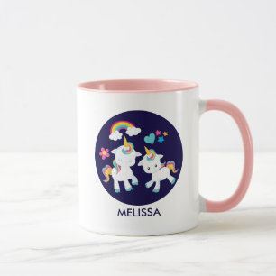 Cute Dancing Unicorns Magical Rainbow & Stars Mok
