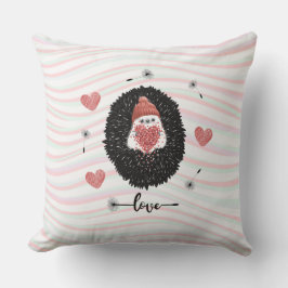 Cute Dandelion Hedgel Roze Heart Kussen