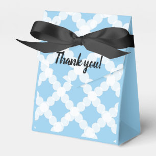 Cute Dankuwel Blauw en wit Bedankdoosjes