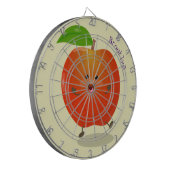Cute dansend apple cartoon illustratie dartbord (Voorkant Links)