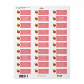 Cute dansend apple cartoon illustratie etiket (Full Sheet)