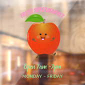 Cute dansend apple cartoon illustratie raamsticker (Vel 2)