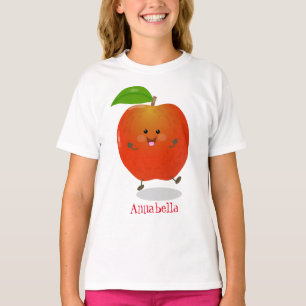 Cute dansend apple cartoon illustratie t-shirt