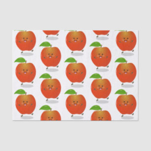 Cute dansend apple cartoon illustratie tissuepapier