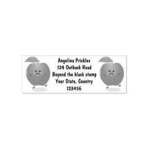 Cute dansend apple cartoon illustratie  zelfinktende stempel