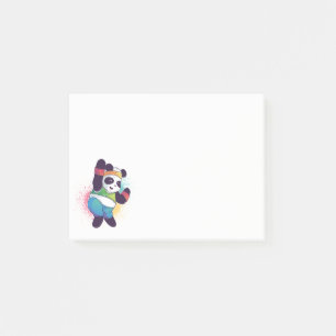 Cute Dansing Panda Beer Dance Exercy Workout Post-it® Notes