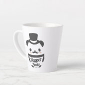 Cute Dapper Panda Wearing Top Hat Latte Mok (Linkerhoek)