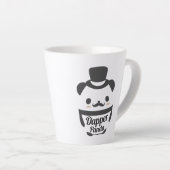 Cute Dapper Panda Wearing Top Hat Latte Mok (Rechterhoek)