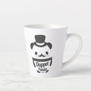 Cute Dapper Panda Wearing Top Hat Latte Mok