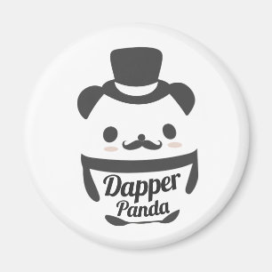 Cute Dapper Panda Wearing Top Hat Magneet