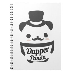 Cute Dapper Panda Wearing Top Hat Notitieboek