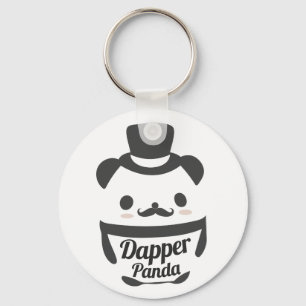 Cute Dapper Panda Wearing Top Hat Sleutelhanger