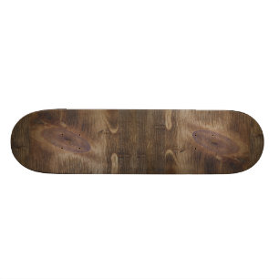 Cute Dark Brown Rustic Knotty Wood: kijk achtergro Skateboard
