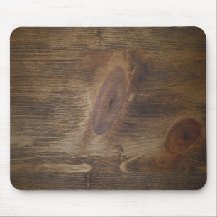 Cute Dark Brown Rustic Wood Kijk achteraan Muismat