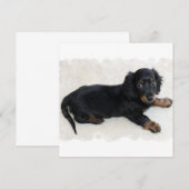 Cute Daschund-uitnodigingen Kaart (Voorkant / Achterkant)