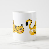 Cute Dashing Cartoon Cheetah Jumbo Mok (Voorkant)