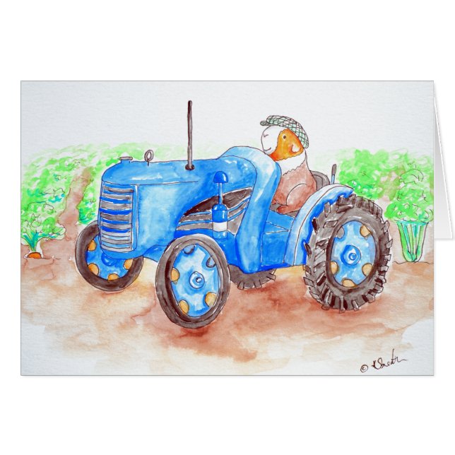 Cute de boer Cavia Schilderij (Voorkant Horizontaal)