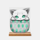 Cute de chat et pointe joueuse à partir d'une poch (Recto)