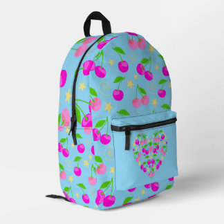 Cute Decora Kei Cherry Patterned Bedrukte Rugzak