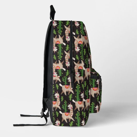 Cute Decorated Llamas Pattern Bedrukte Rugzak (Links)