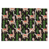 Cute Decorated Llamas Pattern Groot Cadeauzakje (Achterkant)