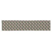 Cute Decorated Llamas Pattern Korte Tafelloper (Horizontaal)