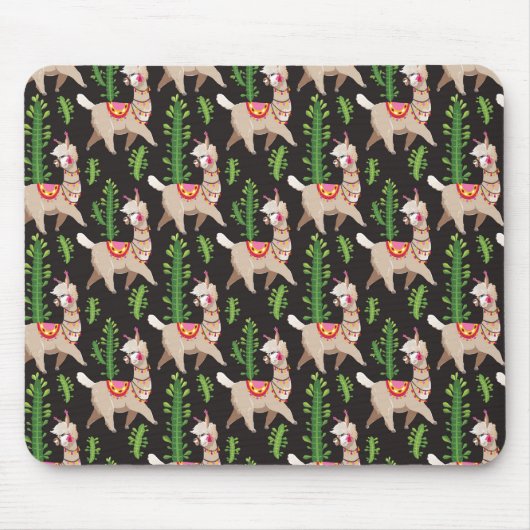 Cute Decorated Llamas Pattern Muismat (Voorkant)