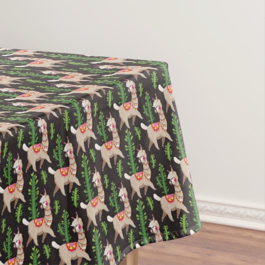 Cute Decorated Llamas Pattern Tafelkleed (Voorbeeld)