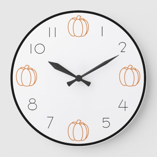  Cute Decorative Pumpkin Herfst Clock Grote Klok (Voorkant)