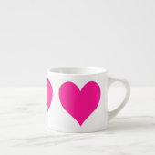 Cute Deep Pink Heart Espresso Kop (Rechts)