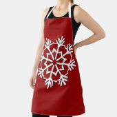 Cute Deep Red Snowflake Design Schort (Insitu)