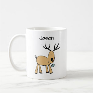 Cute Deer Add Jouw naam Koffiemok