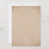 Cute Deer Couple Russe Burlap Faire-part de mariag (Dos)