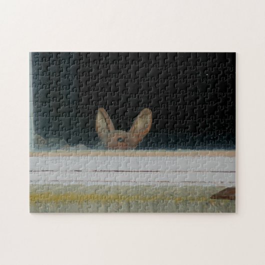 Cute Deer Face Statue Peking Thru Window Legpuzzel (Horizontaal)