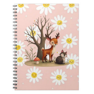 Cute Deer & Hedgehog Spiraal Foto Notitieboek