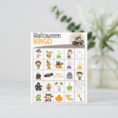 Cute Deer in Spider outfit Halloween BINGO Board! (Staand voorkant)