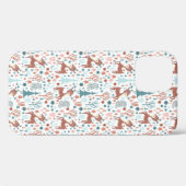 Cute Deer in Whimsical Forest Pattern Kerstmis Case-Mate iPhone Case (Achterkant (horizontaal))
