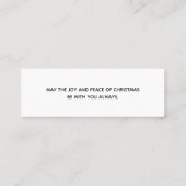 Cute Deer in Whimsical Forest Pattern Kerstmis Mini Visitekaartje (Achterkant)