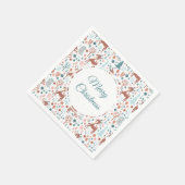 Cute Deer in Whimsical Forest Pattern Kerstmis Servet (Hoek)