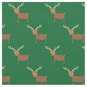 Cute Deer Kinder Baby Nursery Dark Green Stof