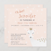 Cute Deer | Kinder winterdag Kaart (Voorkant / Achterkant)