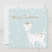 Cute Deer | Pale Blue Christmas Party Invitation (Dos)