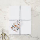 Cute Deer Theme Gender Neutral Herfst Baby shower Cadeaulabel (Met Touw)