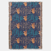 Cute Deer Typography Nieuwjaar Merry kerst Deken (Voorkant Verticaal)