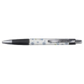 Cute Delicate blue flower patroon Pen (Achterkant)
