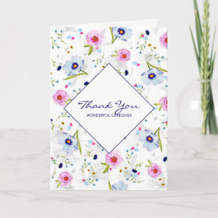 Cute Delicate Flowers Bedankkaart