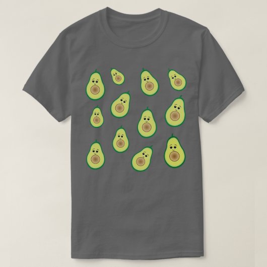 Cute demi-Avocado Motif classique TShirt (Design devant)